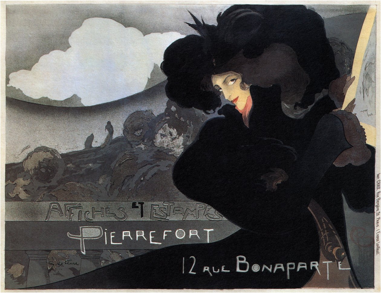 Pierrefort, plakaty i znaczki, 1898 autorstwa Georges de Feure