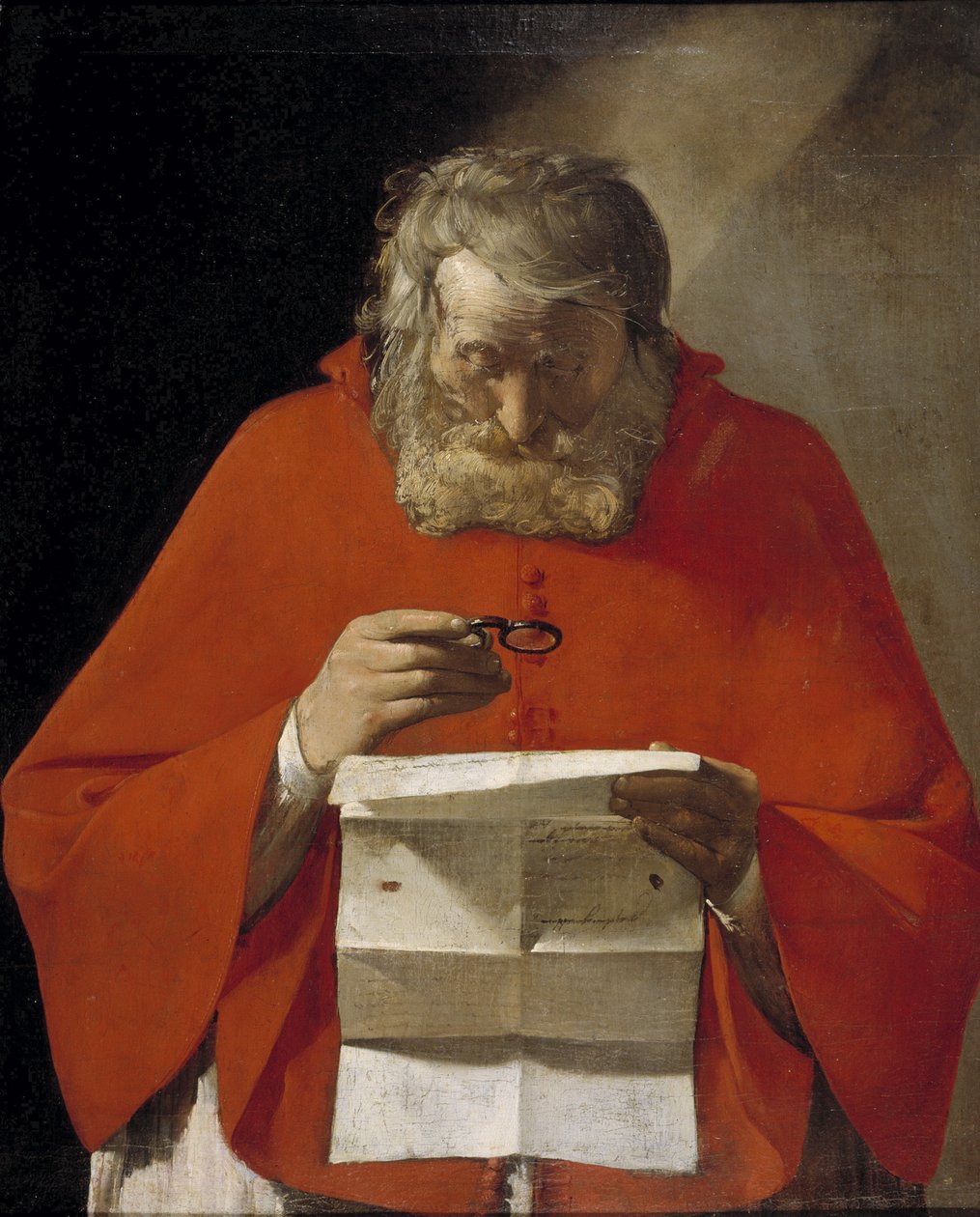 Św. Hieronim czytający list, ok. godz. 1628-1629 autorstwa Georges de La Tour