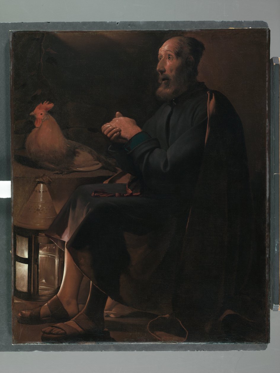 Święty Piotr skruszony, 1645 autorstwa Georges de La Tour