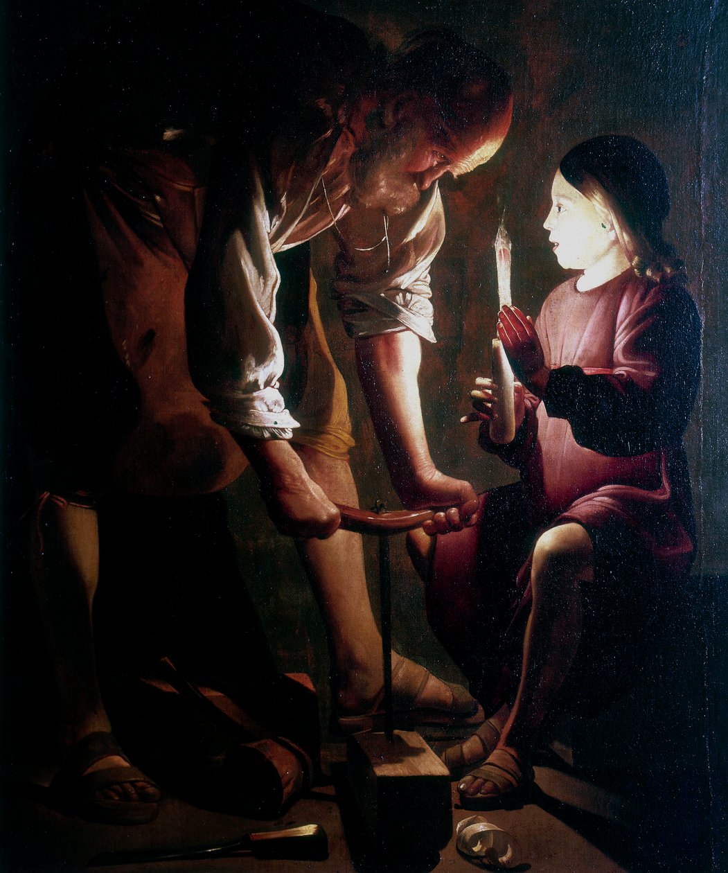 Św. Józef Cieśla, ok. 1640 autorstwa Georges de La Tour