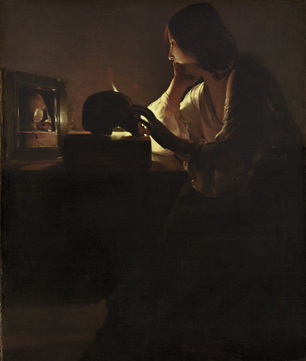Skruszona Magdalena, 1635-40 autorstwa Georges de La Tour