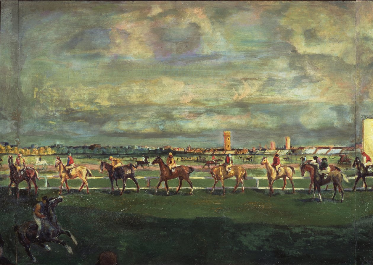 Wyścigi konne, 1911 autorstwa Georgy Bogdanovich Yakulov