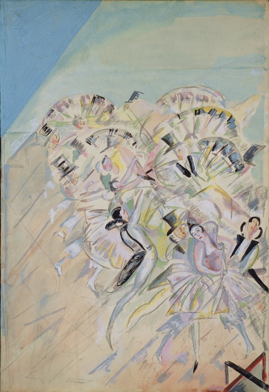 Scenografia do operetki Girofle-Giroflia Ch. Lecocq, 1922 autorstwa Georgy Bogdanovich Yakulov