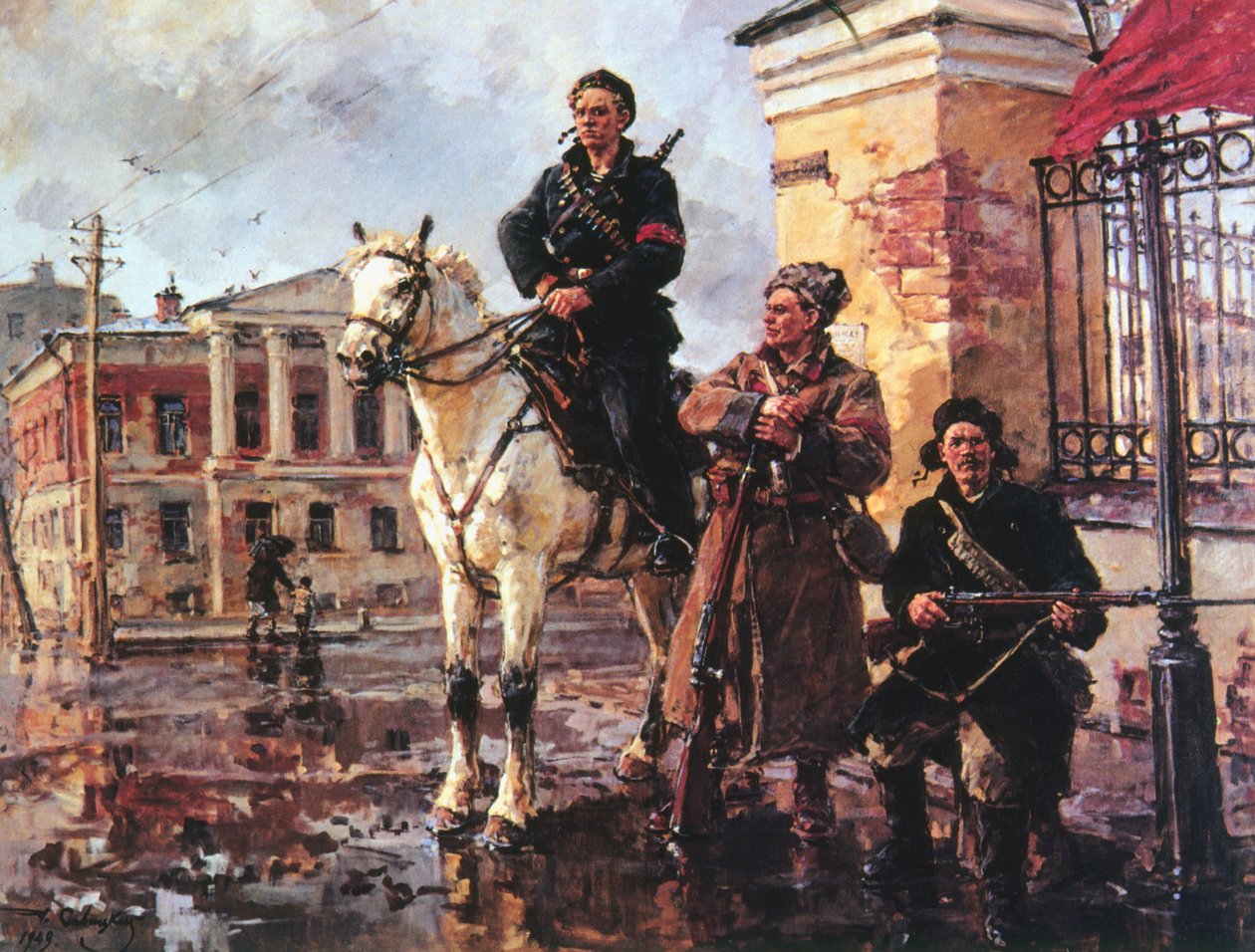 „Pierwsze dni Rewolucji Październikowej”, Rosja, 1917 1949 autorstwa Georgi Savitsky