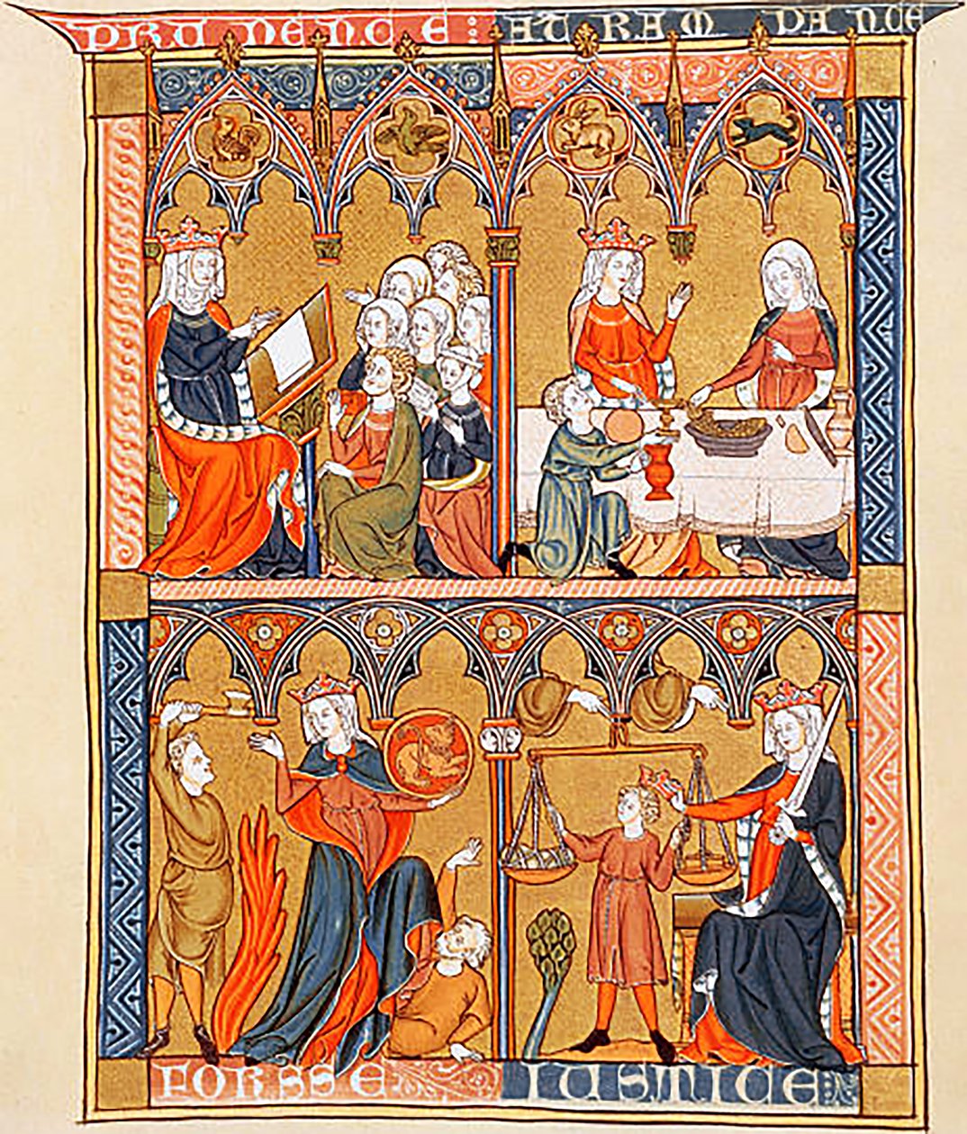 4 cnoty kardynalne z Somme le Roi autorstwa dominikanina Laurenta, ok. 1290-1300 (48292049006) autorstwa Georgia Levan Ramishvili from Tbilisi