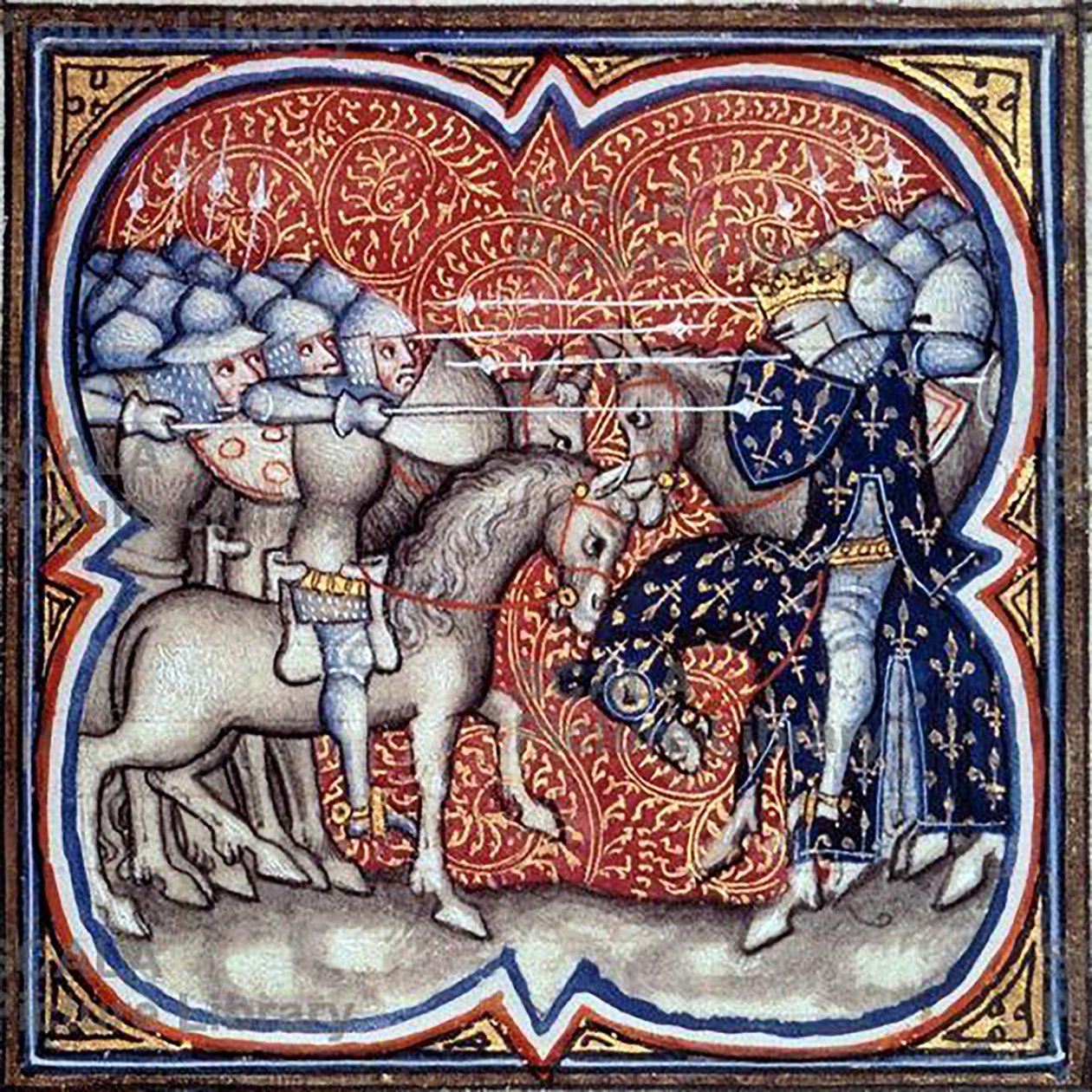 Karol Martel walczący z Saracenami pod Tours-Poitiers w 732 r., Great Chronicles of France (27408010460) autorstwa Georgia Levan Ramishvili from Tbilisi