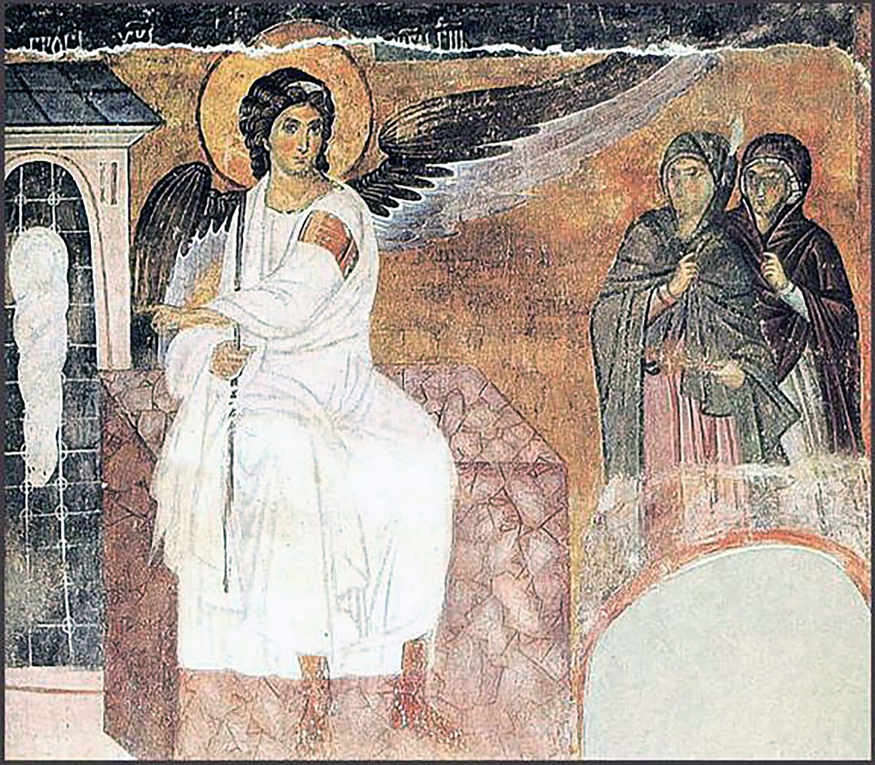 Fear Not Ye - Biały Anioł z klasztoru Mileševa, Serbia, 1230 (41308190241) autorstwa Georgia Levan Ramishvili from Tbilisi