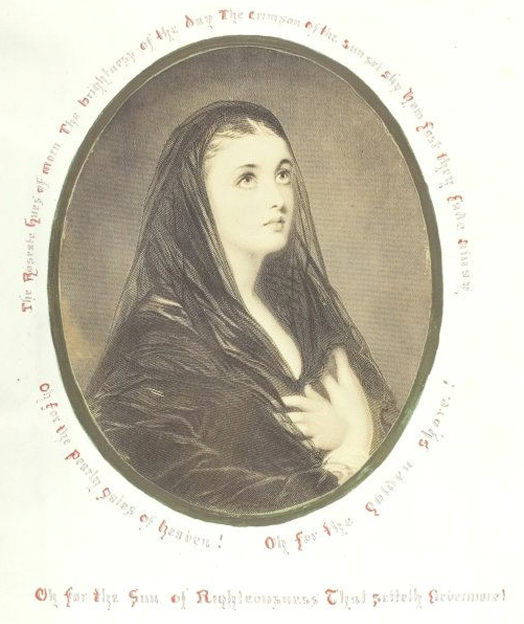 Bez tytułu [pobożna kobieta w welonie], 1868. autorstwa Georgina Cowper