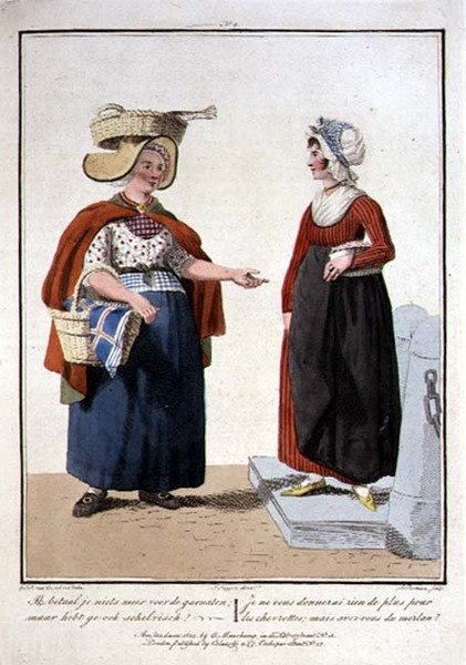 Sprzedawcy ryb, grawerowane przez L. Portman autorstwa Georgius Jacobus Johannes van (after) Os