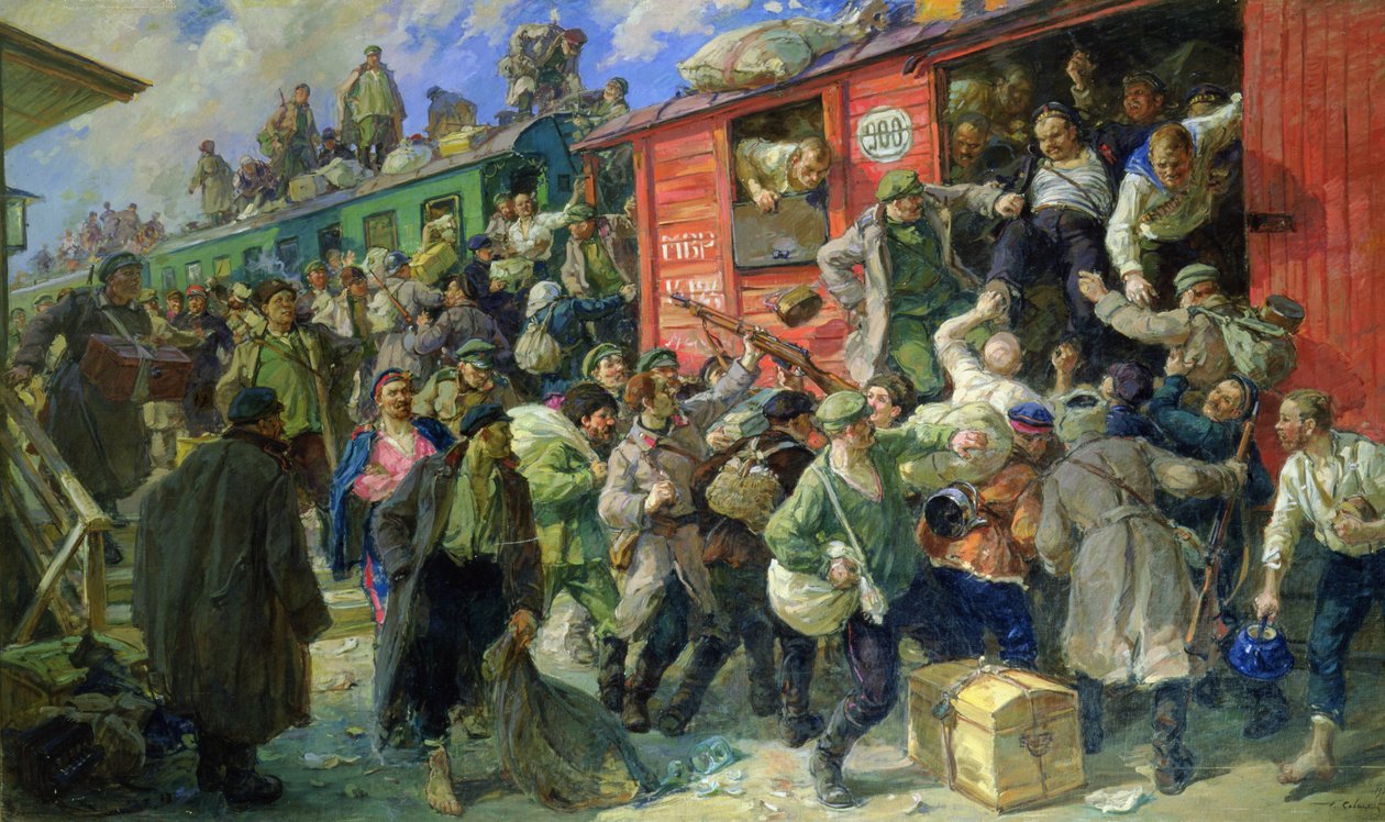 Spontaniczne uwolnienie carskich sił zbrojnych w 1917 r. autorstwa Georgiy Konstantinovich Savitsky