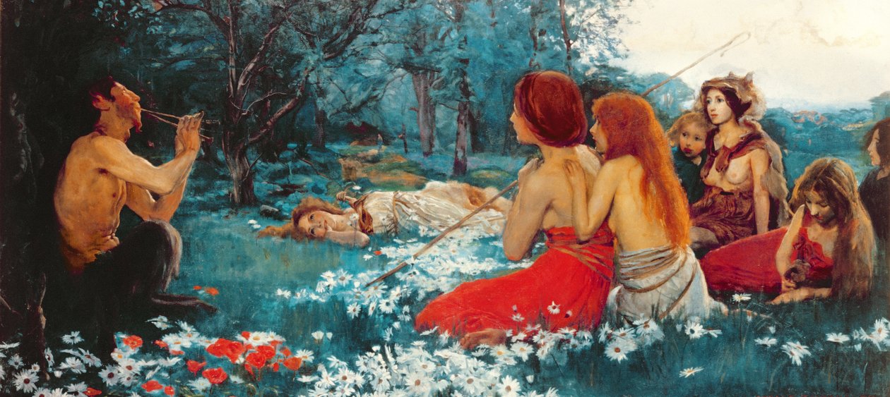 Pan (olej na płótnie) autorstwa Gerald Fenwick Metcalfe