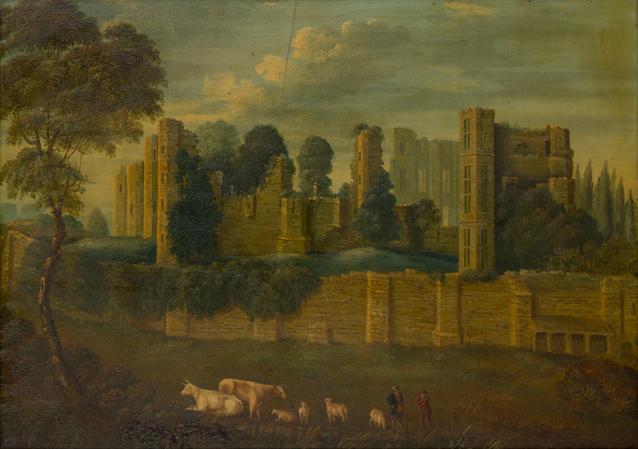 Zamek Kenilworth, Warwickshire, c.1867-70 (olej na panelu) autorstwa Gerald Orlando Manners Bridgeman