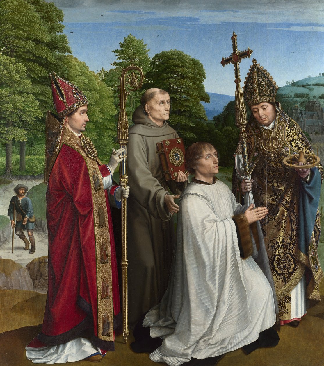 Kanon Bernardijn Salviati i trzej święci autorstwa Gerard David