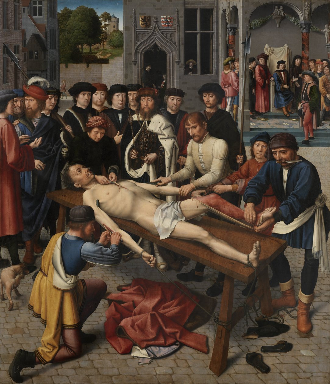 Wyrok Cambyses: Obdarcie ze skóry Sisamnesa autorstwa Gerard David