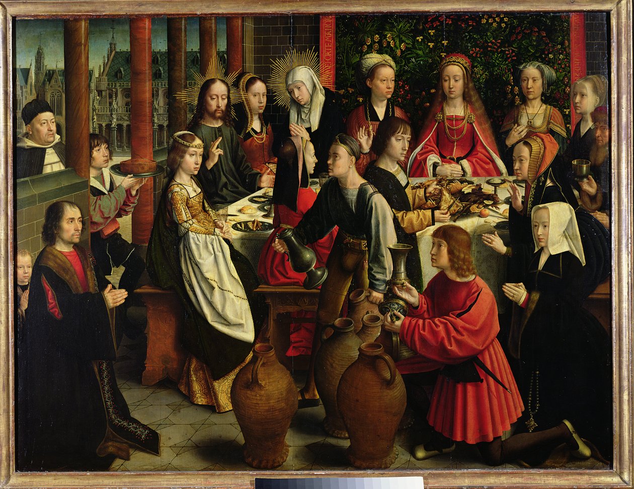 Uczta małżeńska w Kanie Galilejskiej, ok. 1500-03 autorstwa Gerard David