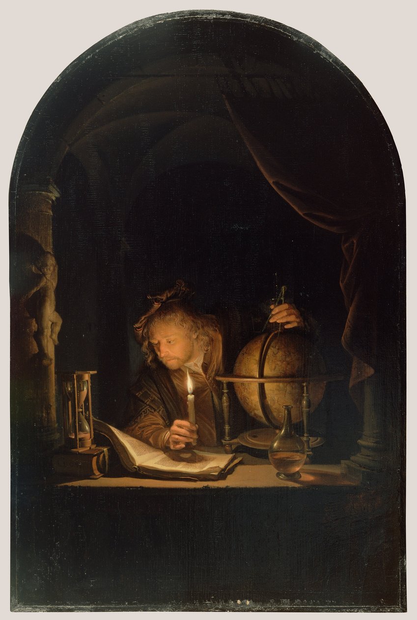 Astronom przy świecach autorstwa Gerrit Dou