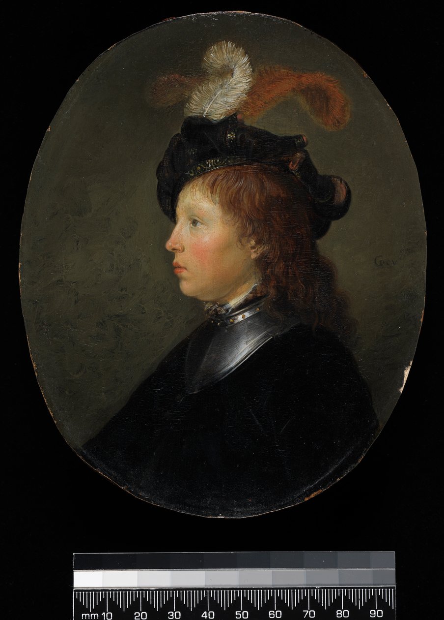 Portret młodzieńca, 1663 autorstwa Gerrit Dou