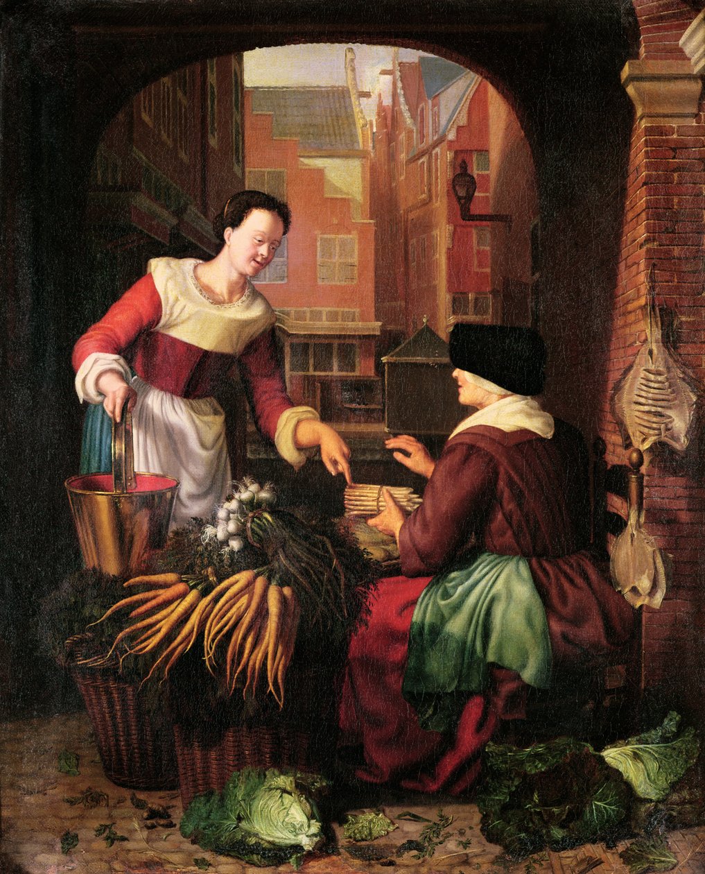 Sprzedawca warzyw autorstwa Gerrit Dou