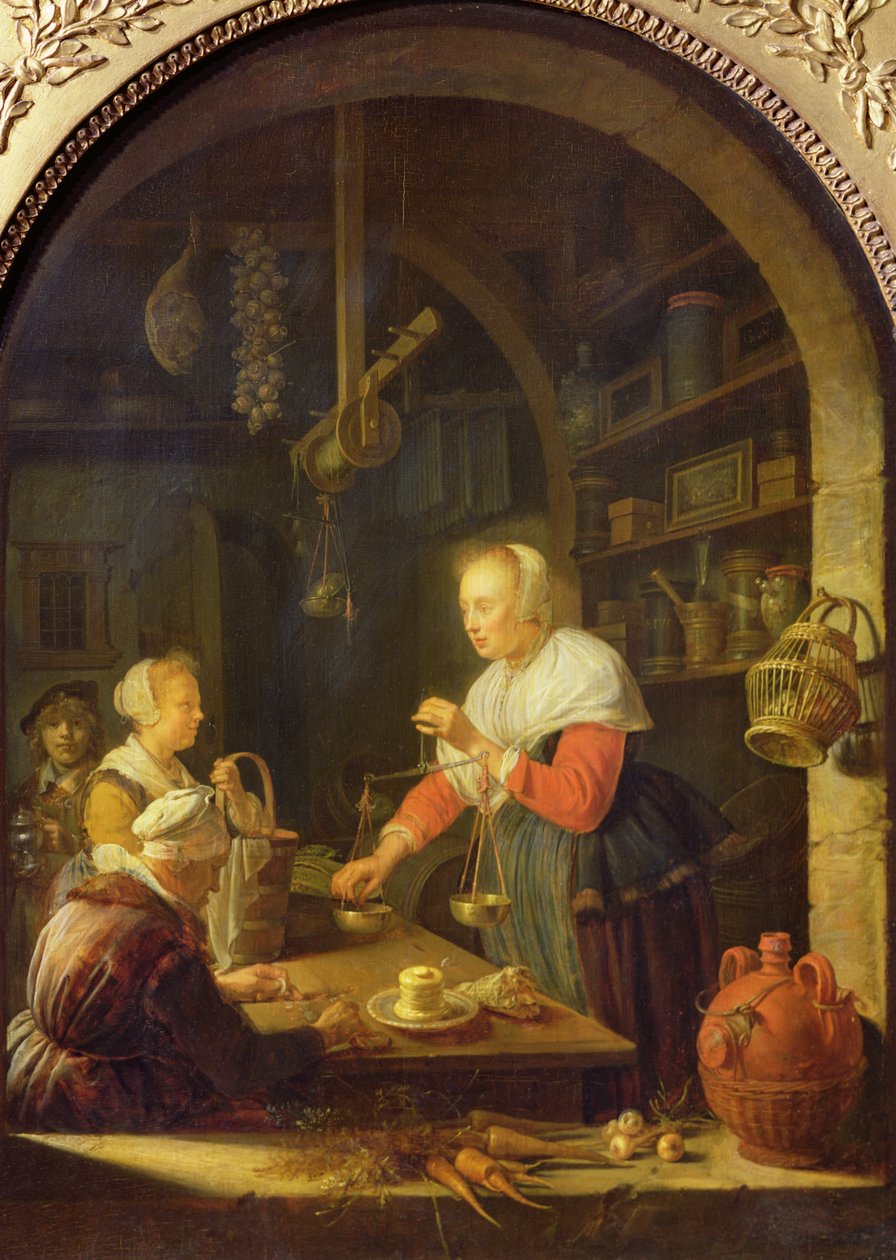 Wiejski sklep spożywczy, 1647 autorstwa Gerrit Dou