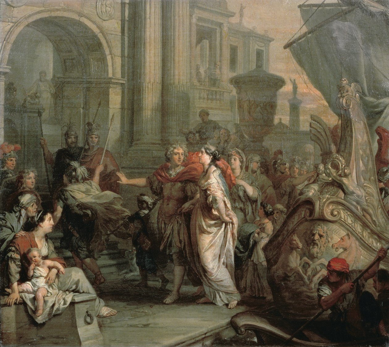 Wyokrętowanie Kleopatry w Tarsusie autorstwa Gerard de Lairesse