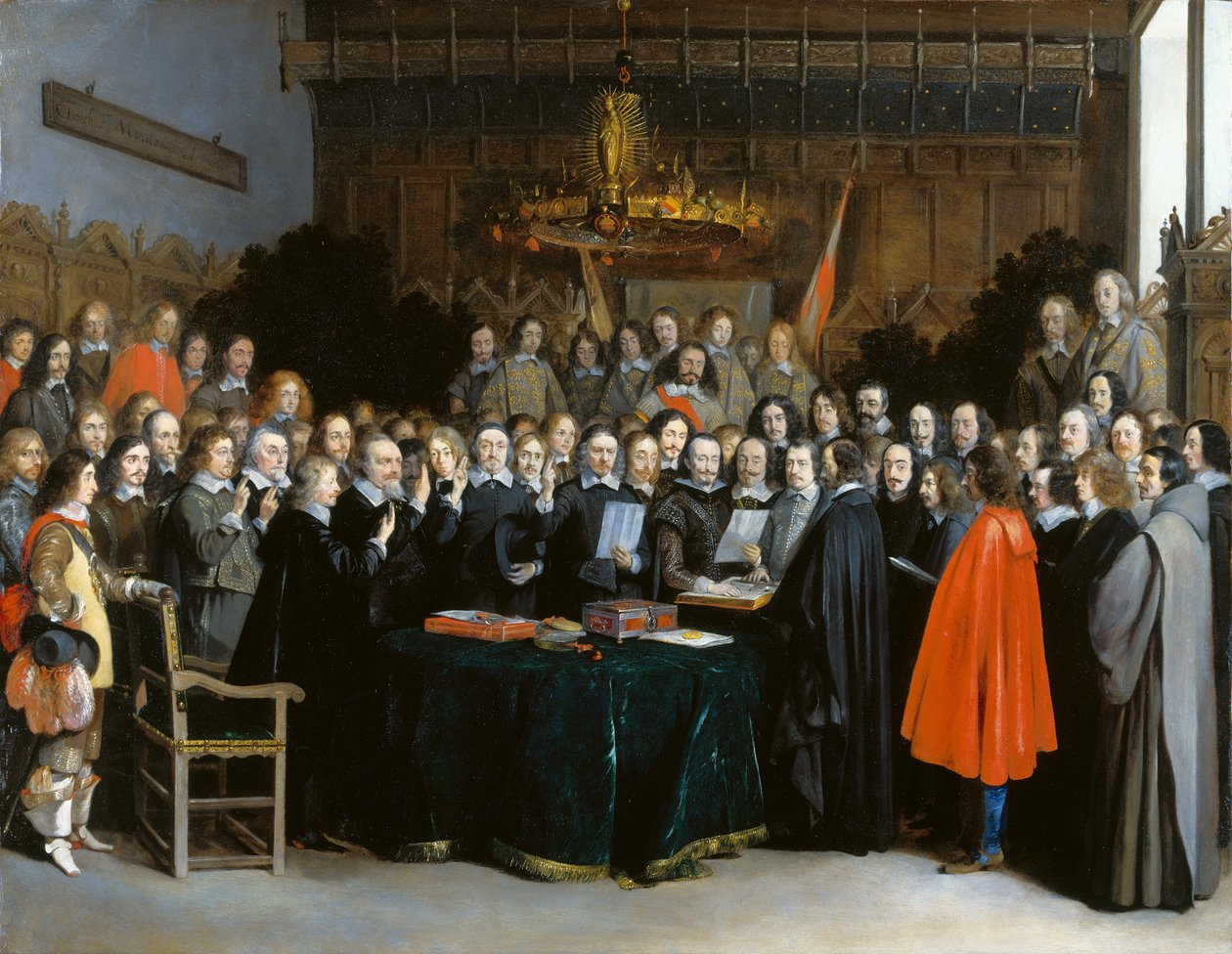 Ratyfikacja traktatu z Münster, 15 maja 1648 autorstwa Gerard ter Borch