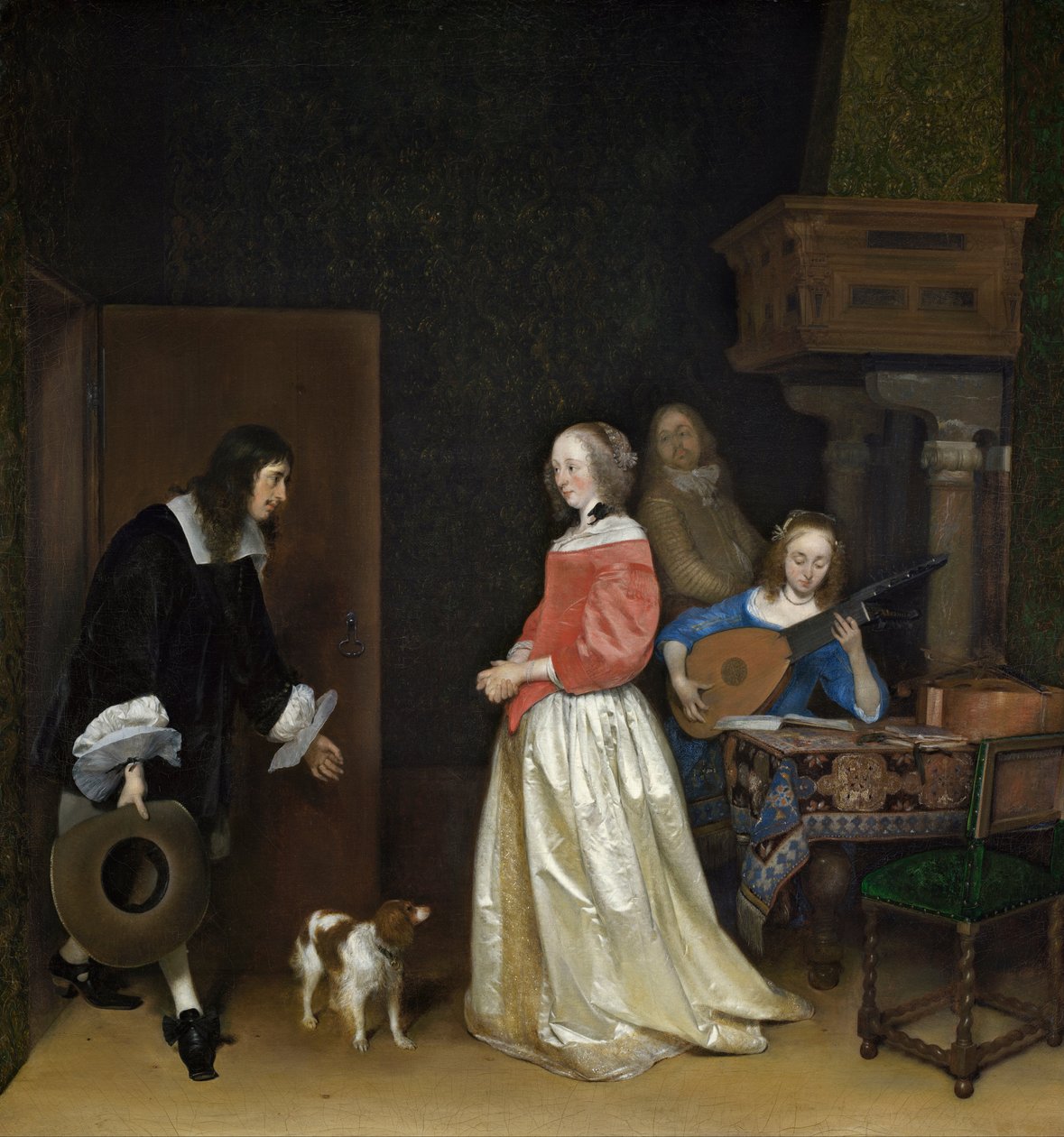 Wizyta zalotników autorstwa Gerard ter Borch