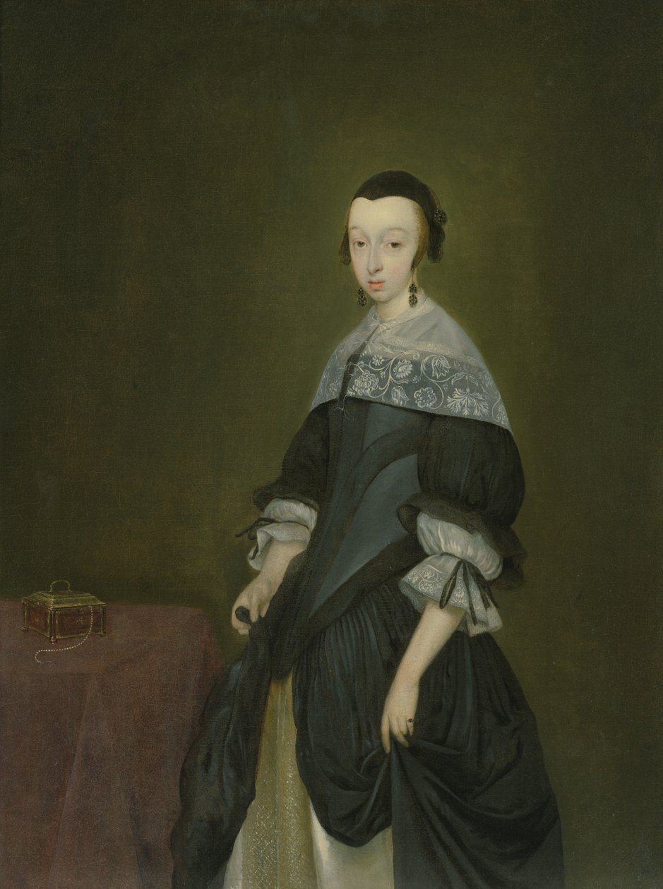 Portret damy, ok. 1667-8 (dla par patrz 64507) autorstwa Gerard ter Borch