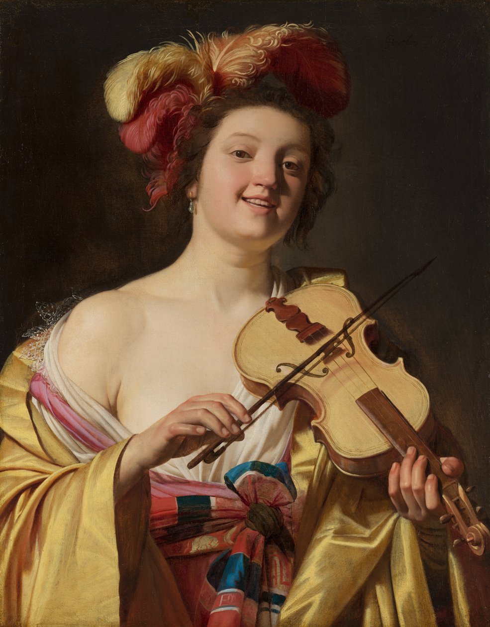 Skrzypek autorstwa Gerrit van Honthorst