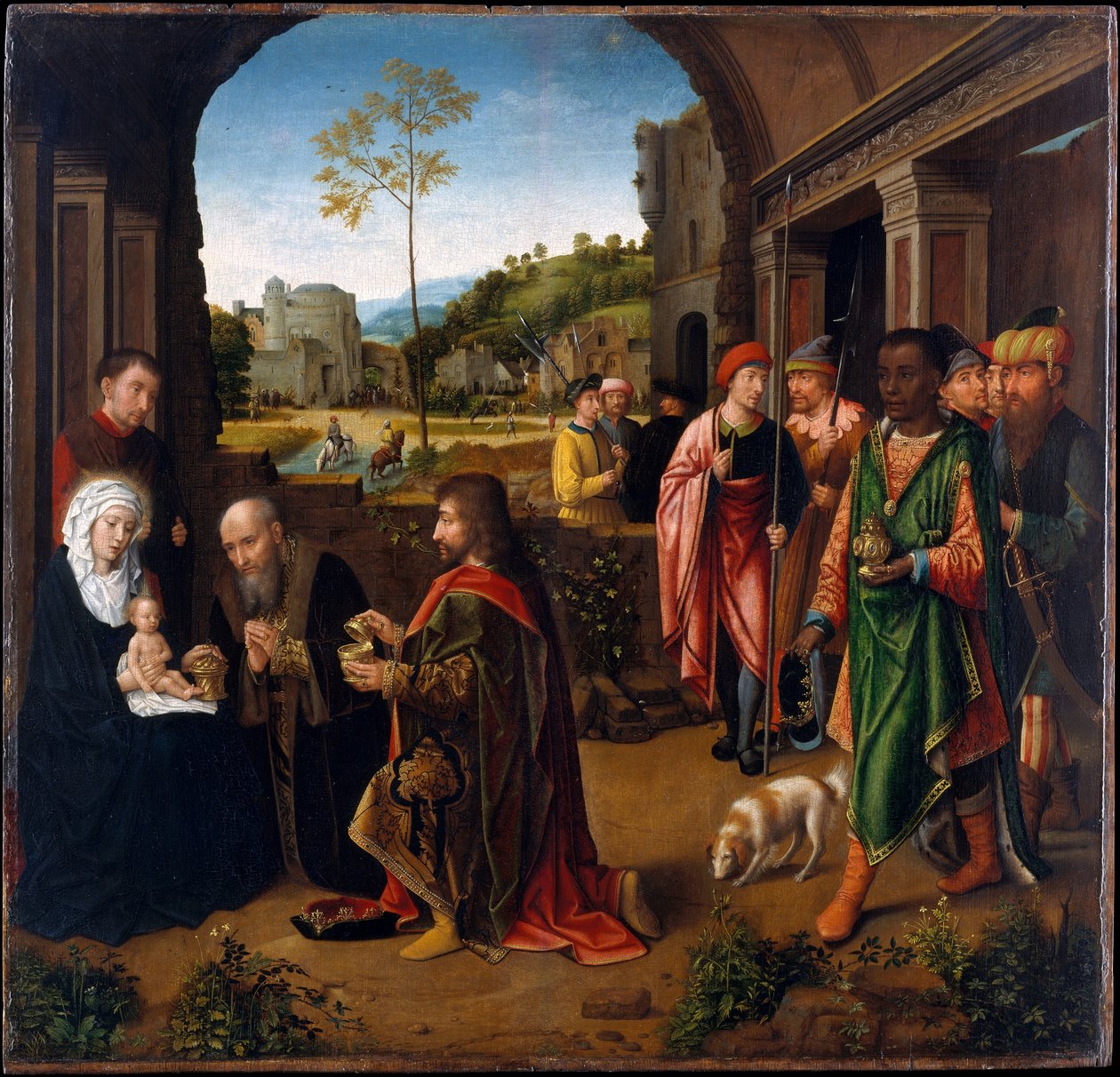 Pokłon Trzech Króli, ok. 1520 (olej na drewnie) autorstwa Gerard (studio of) David