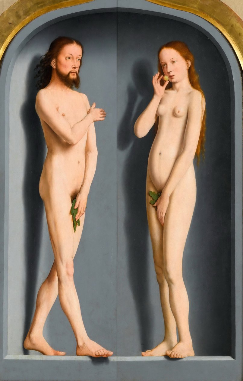 Tryptyk rodzinny Adam i Ewa Sedano, panele zewnętrzne autorstwa Gerard David
