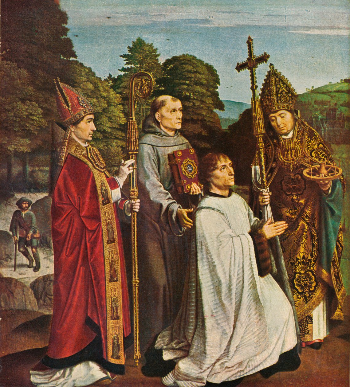 Kanon Bernardijn Salviati i trzej święci, 1501, 1909 autorstwa Gerard David