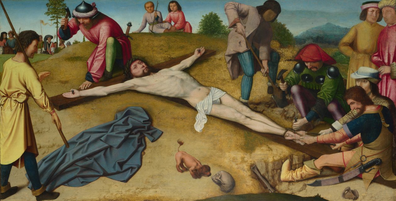 Chrystus przybity do krzyża, ok. 1481 autorstwa Gerard David
