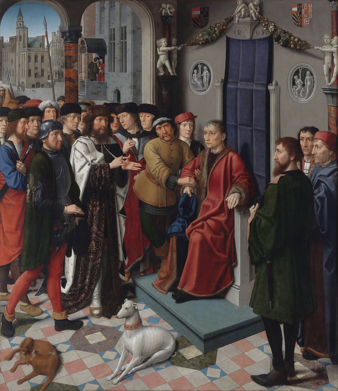 Holenderski: Wyrok Kambyzesa: aresztowanie Sisamnesa Wyrok Kambyzesa: Aresztowanie Sisamnesa autorstwa Gerard David