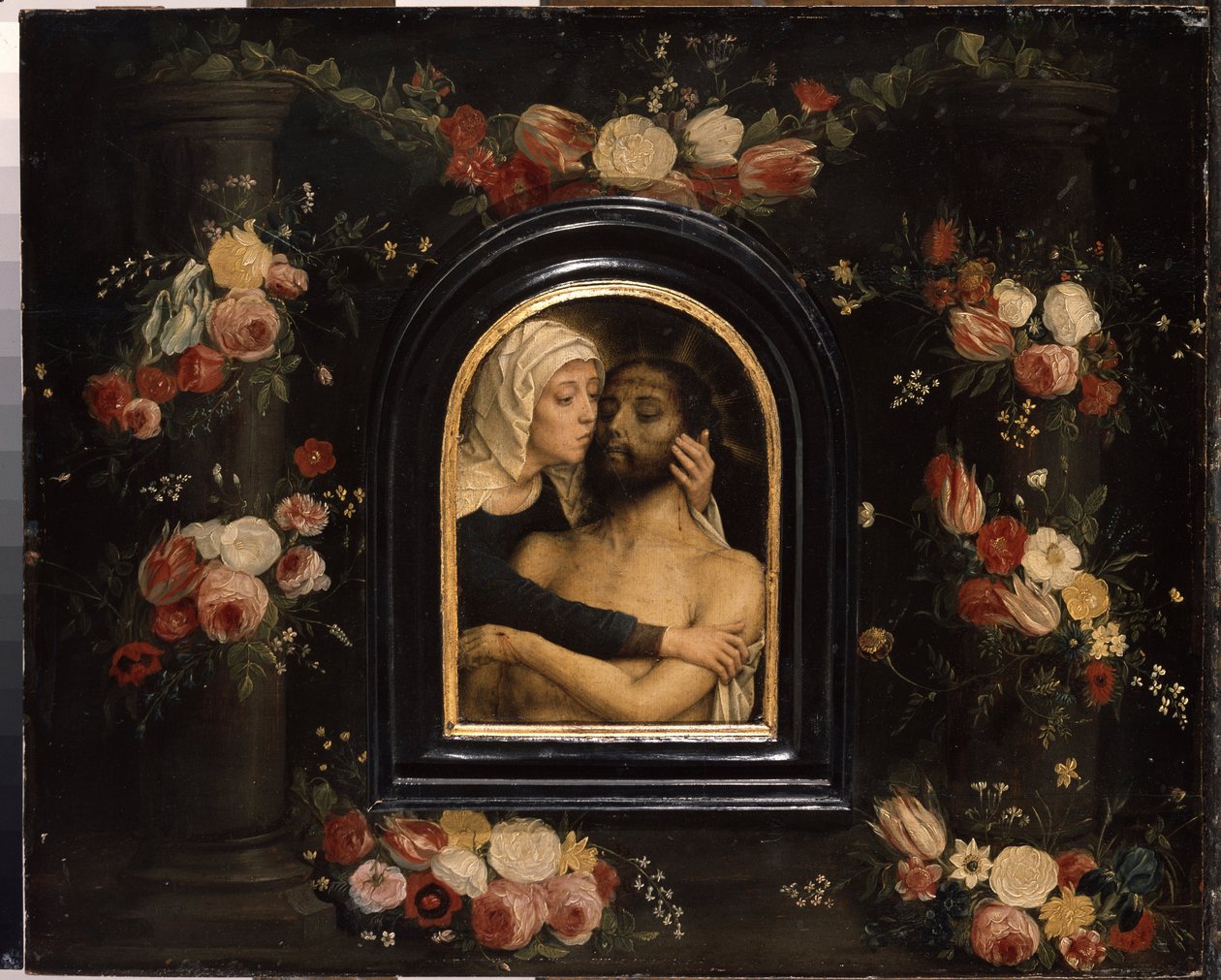 „La deploration sur le christ mort” (Lamentacja nad zmarłym Chrystusem) Obraz Gerarda Davida (ok. 1460-1523) Wymiary 36x44,5 cm Ermitaż, Sankt Petersburg autorstwa Gerard David