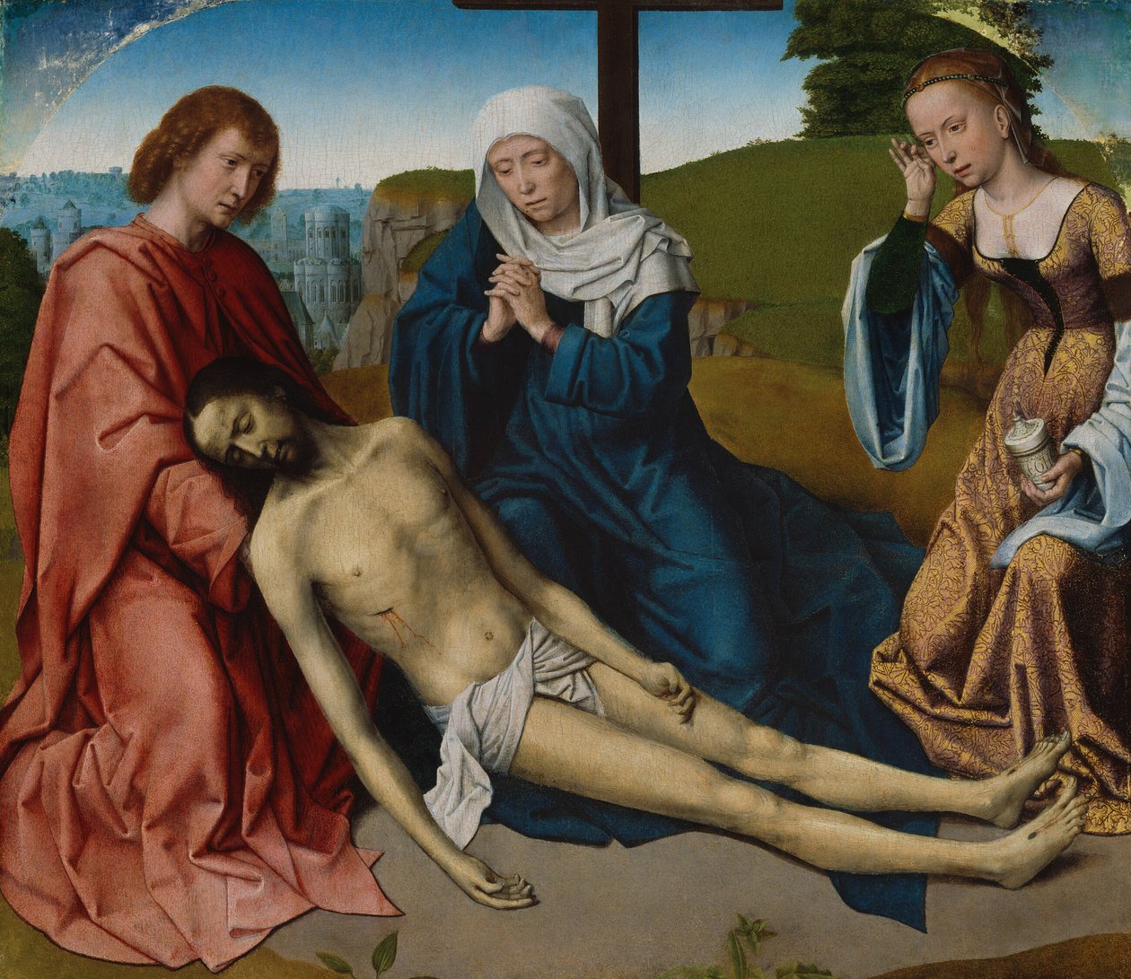 Lament nad Ciałem Chrystusa autorstwa Gerard David
