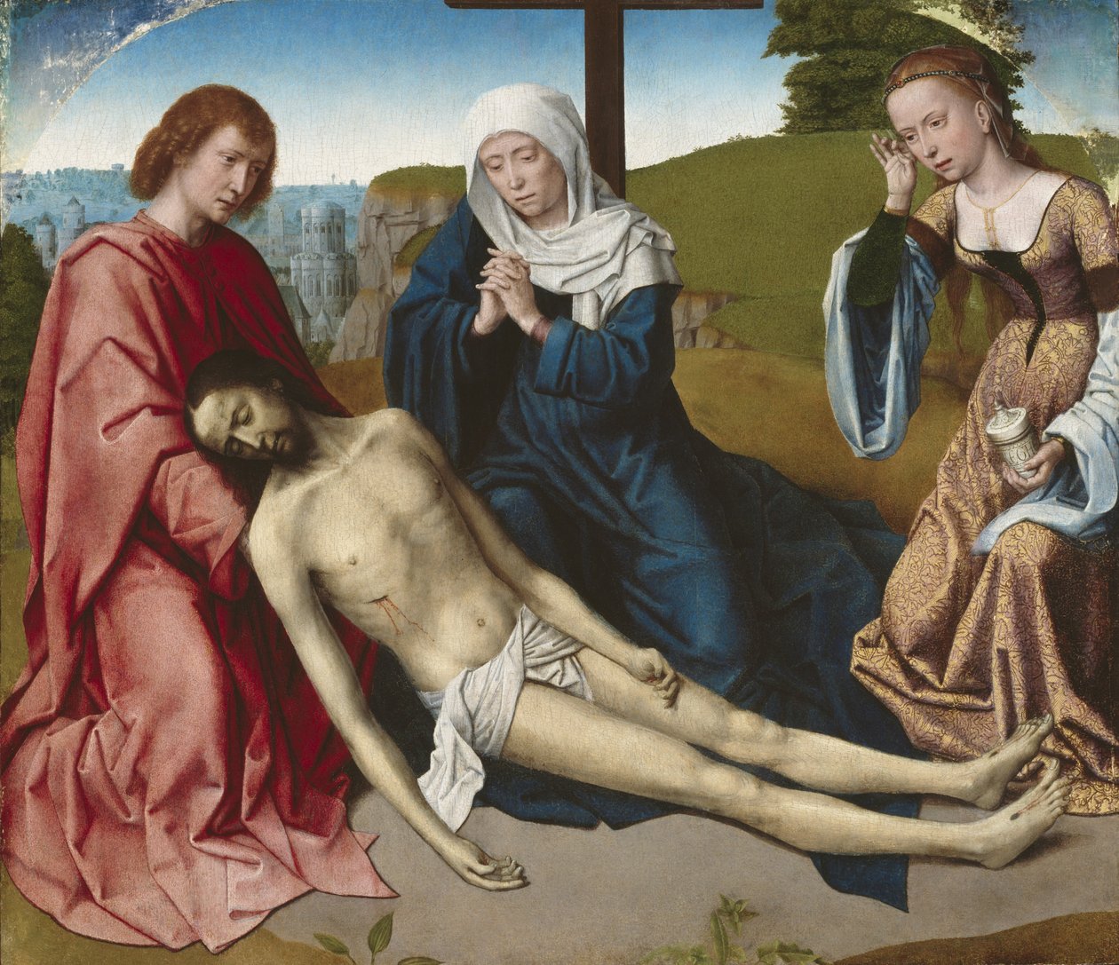 Opłakiwanie Ciała Chrystusa, ok. 1500 autorstwa Gerard David