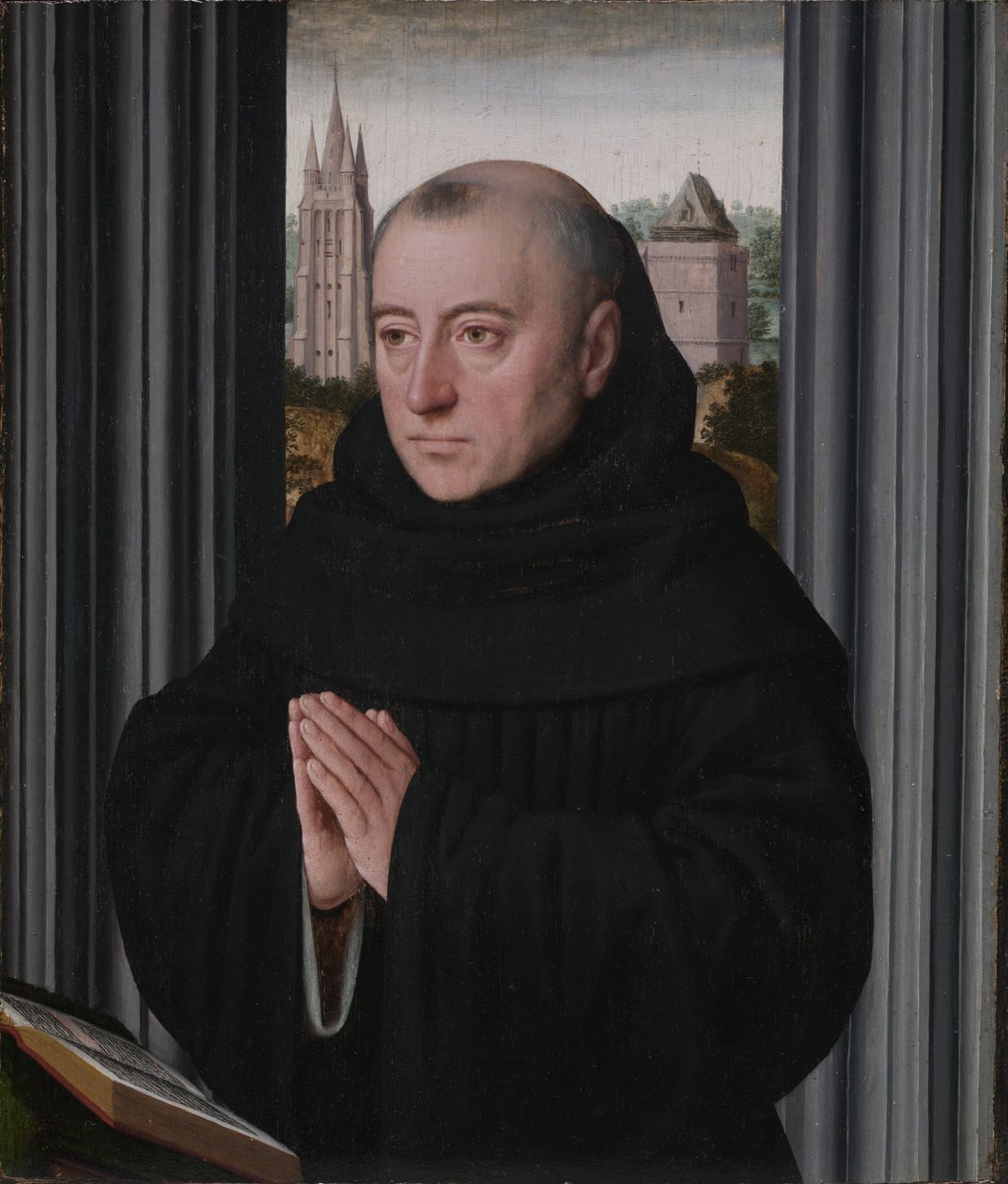 Portret mnicha, początek XV wieku (olej na drewnie) autorstwa Gerard David