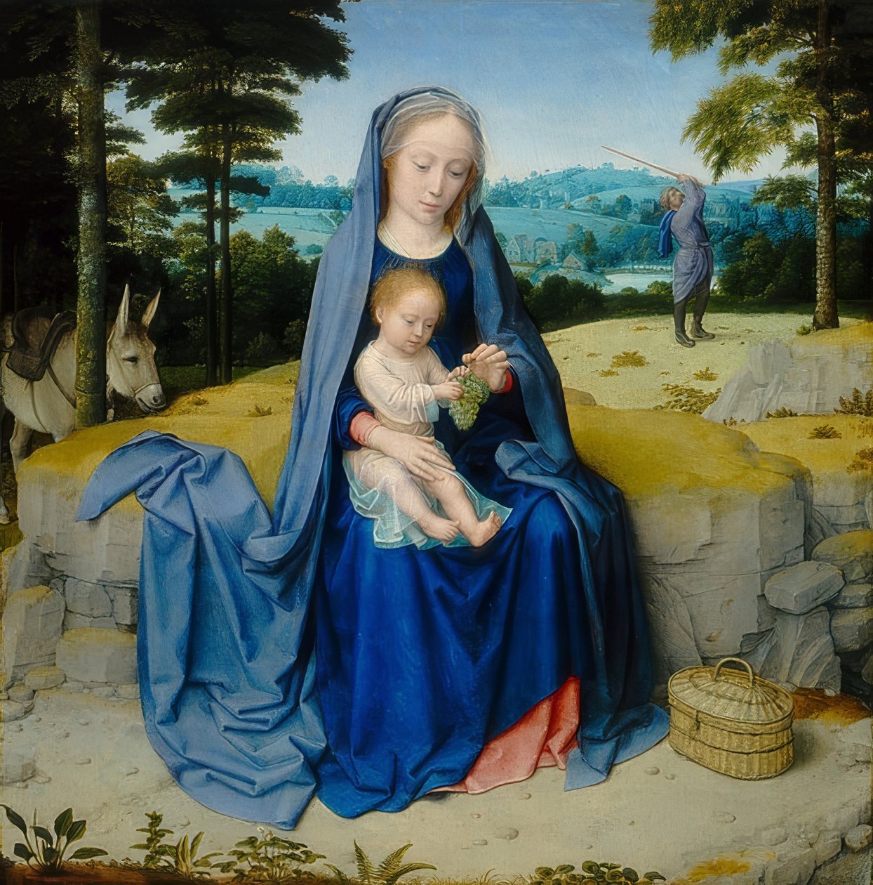 Odpocznij w locie do Egiptu. Około 1510 autorstwa Gerard David
