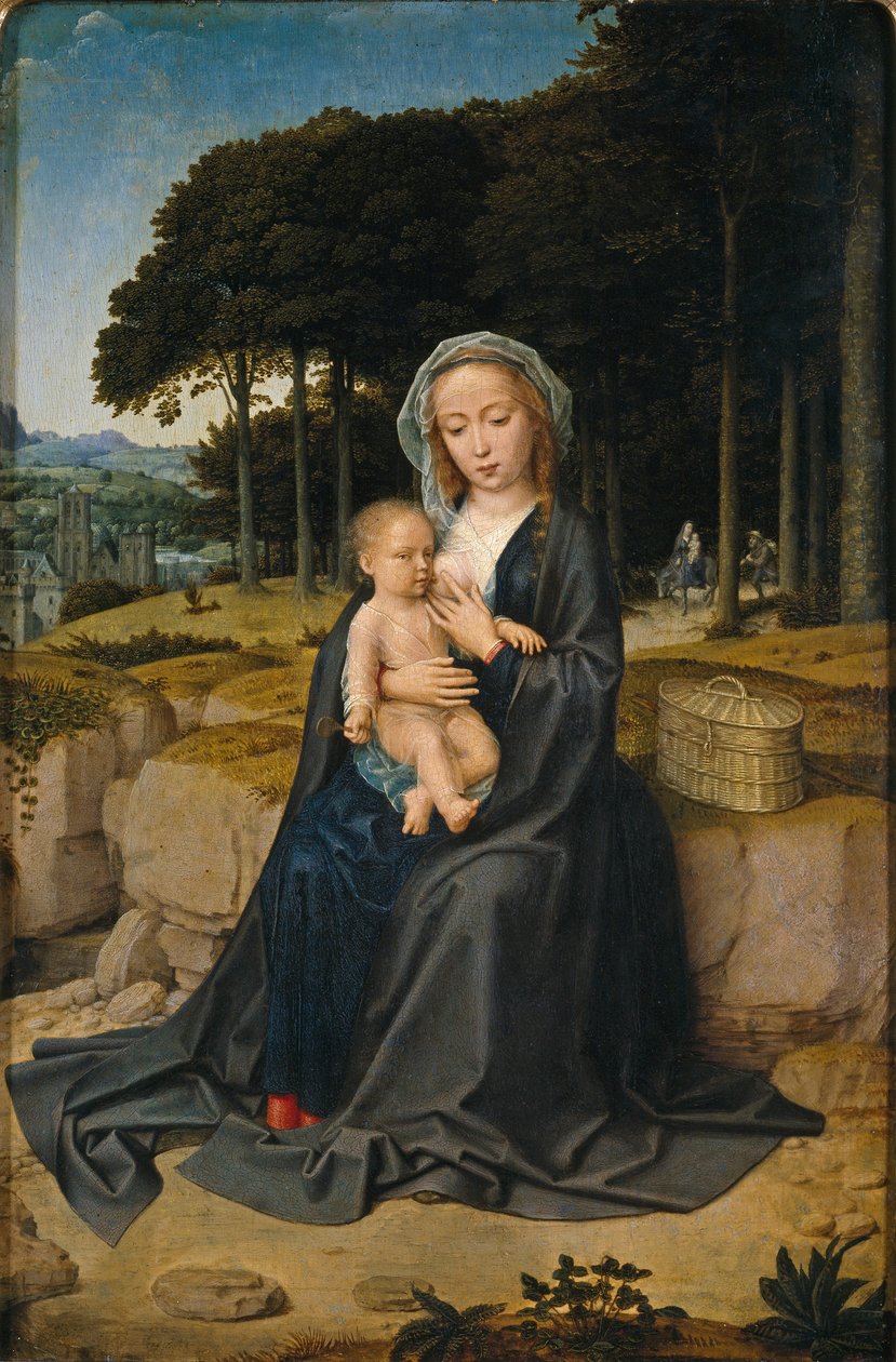 Odpoczynek podczas lotu do Egiptu autorstwa Gerard David