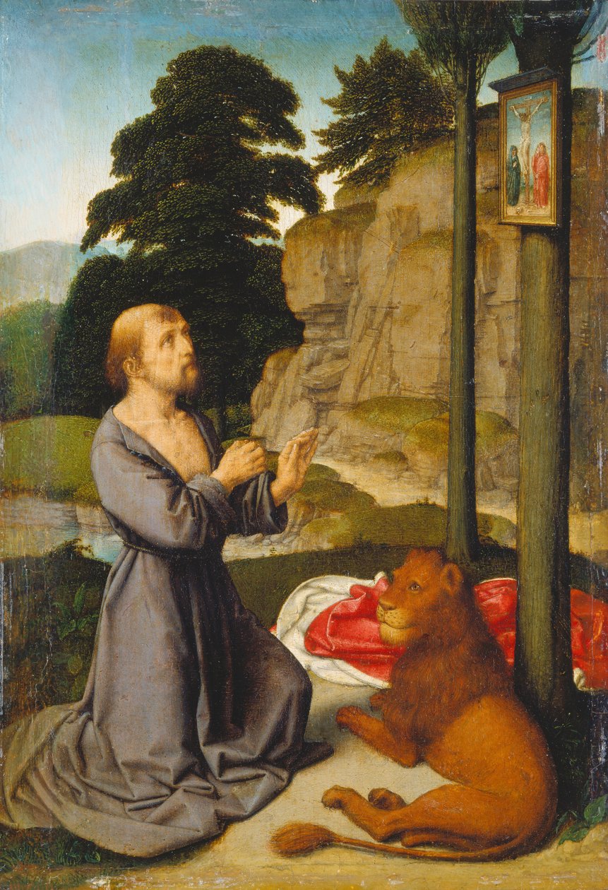 Święty Hieronim na pustyni autorstwa Gerard David