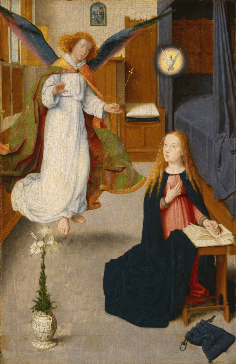 Zwiastowanie, ok. 1490 (olej na desce dębowej) autorstwa Gerard David