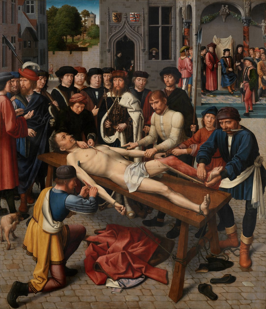 Obdzieranie ze skóry Sisamnes autorstwa Gerard David