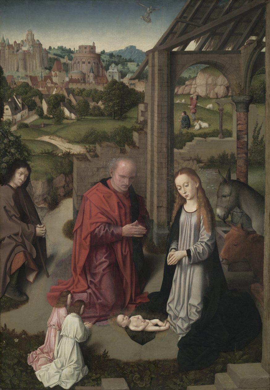 Narodzenia, ok. 1485-90 autorstwa Gerard David