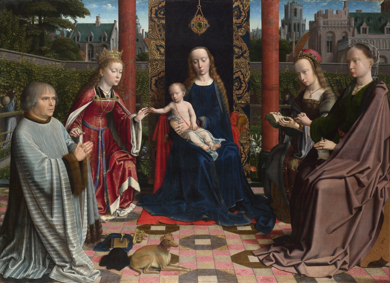 Dziewica z Dzieciątkiem ze świętymi i ofiarodawcą, ok. godz. 1510 autorstwa Gerard David