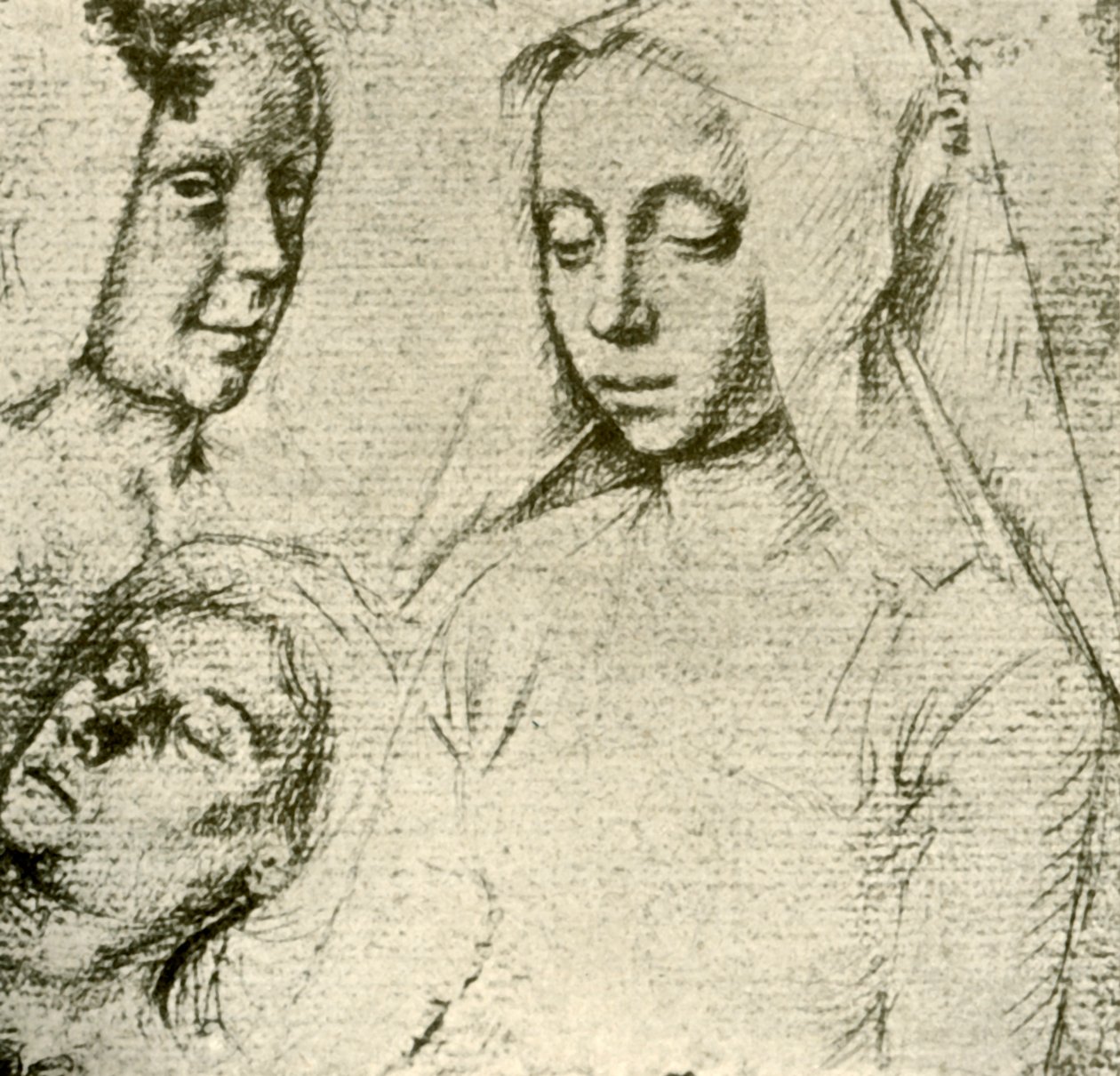 Trzy Głowy Kobiece, koniec XV-początek XVI wieku, 1908. autorstwa Gerard David