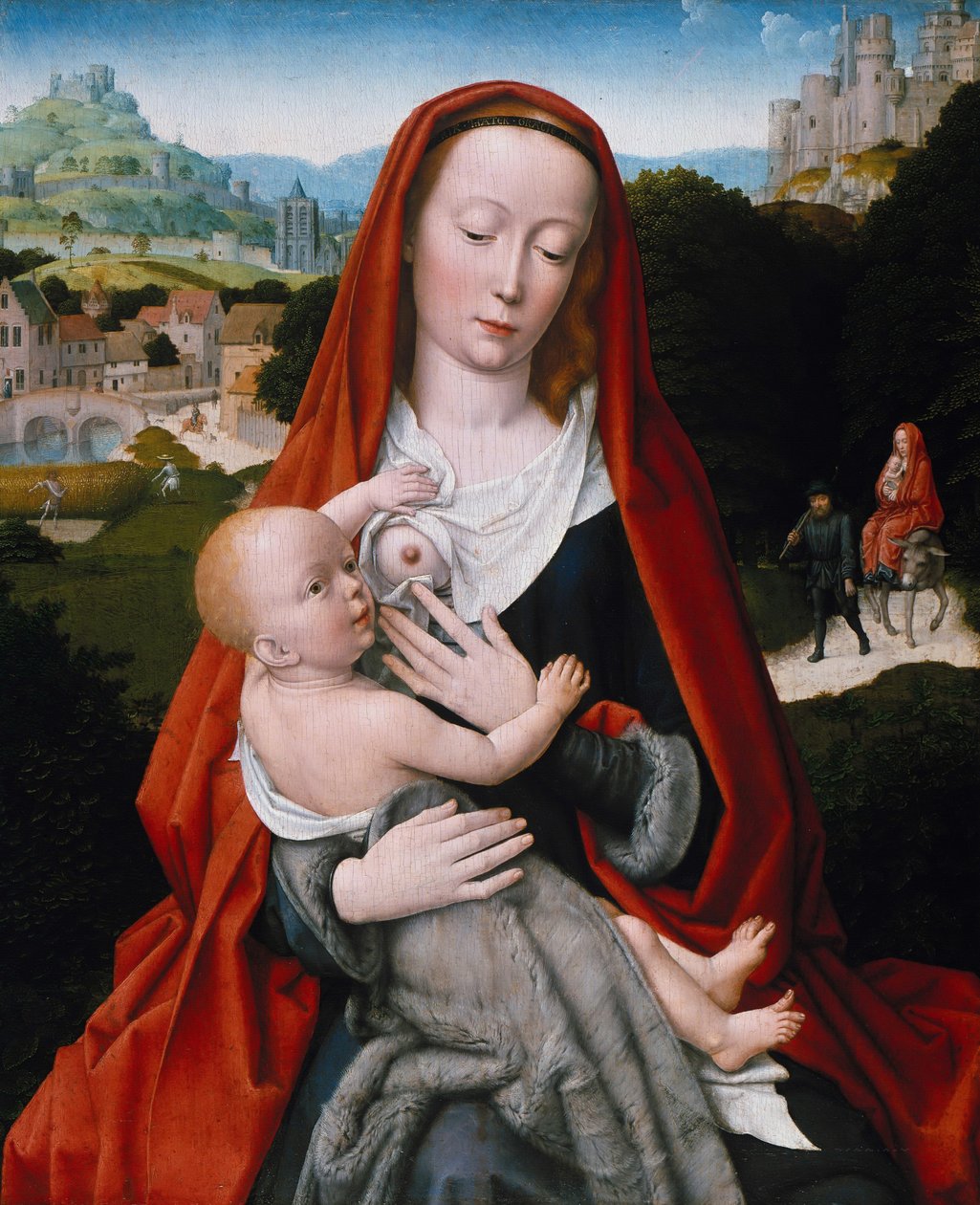 Dziewica z Dzieciątkiem, c. 1490 autorstwa Gerard David