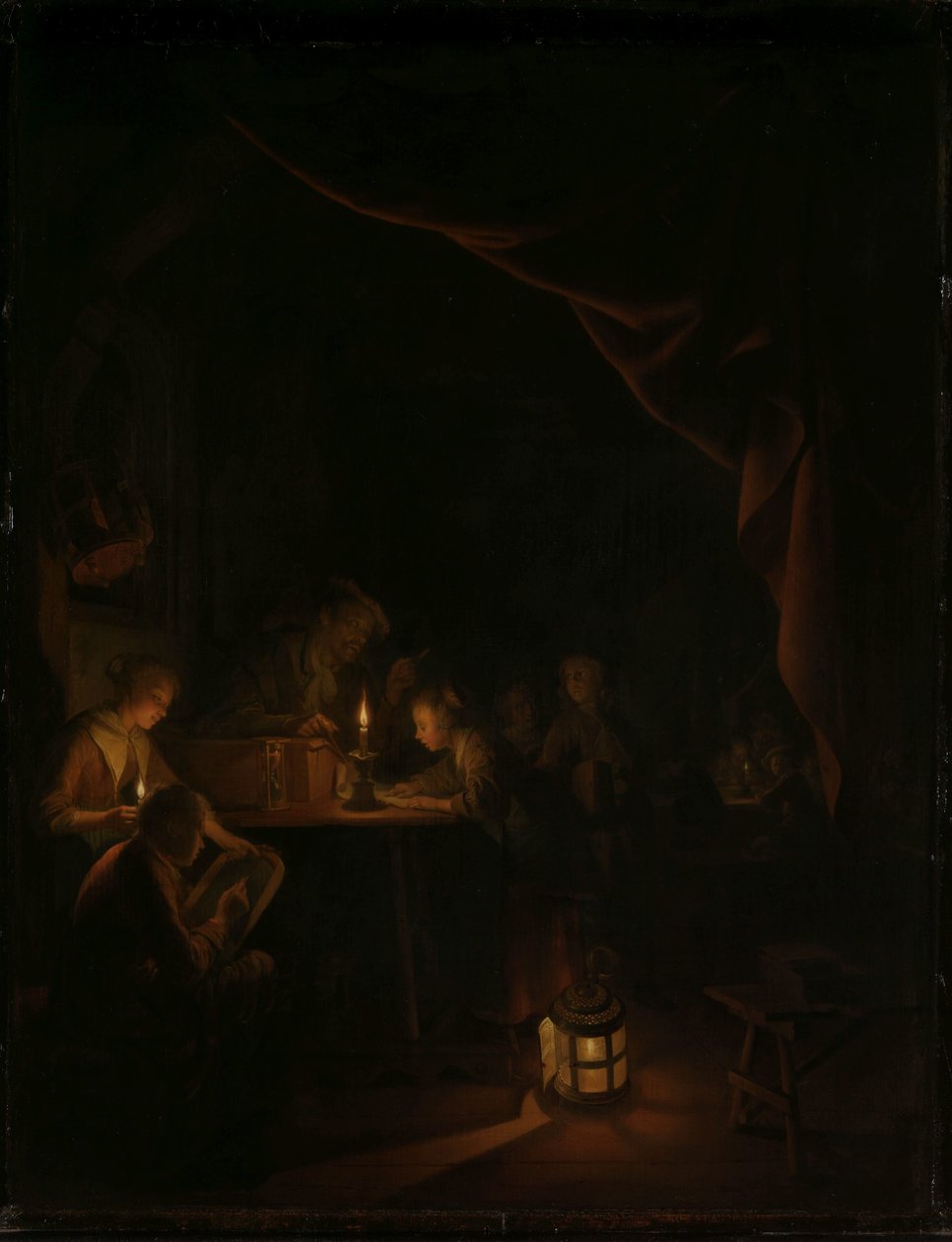 Szkoła wieczorowa autorstwa Gerrit Dou