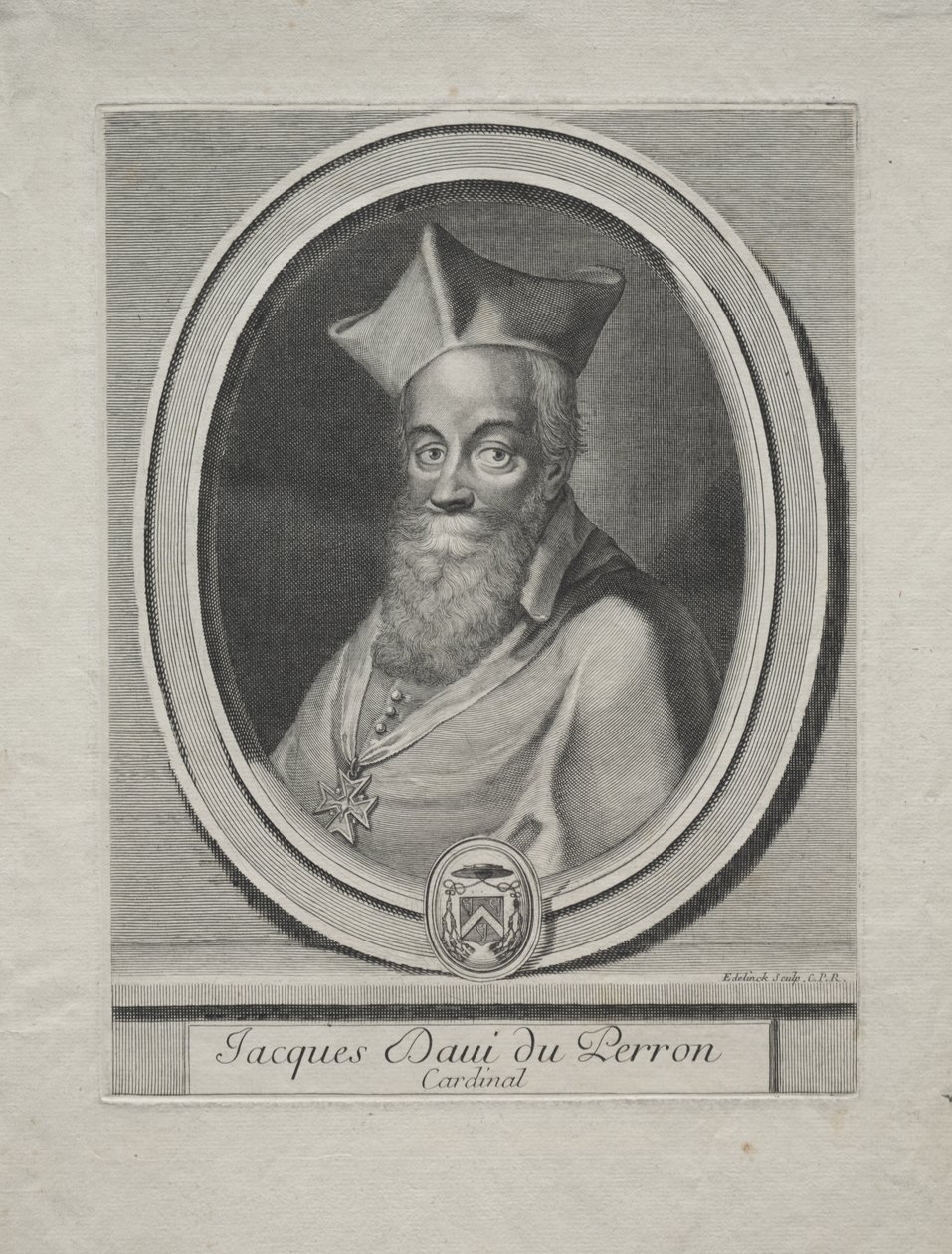 Kardynał Jacques Davey Duperron autorstwa Gérard Edelinck