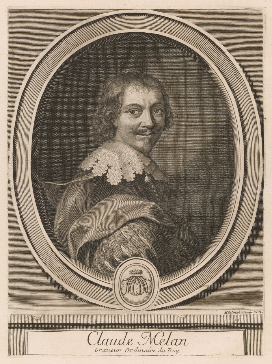 Claude Melan, z książki „Les hommes illustres . . .”, tom II, autorstwa Charlesa Perraulta autorstwa Gérard Edelinck