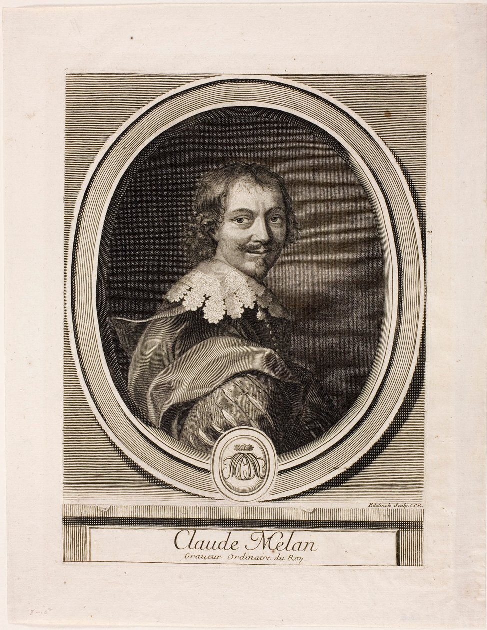 Claude Mellan autorstwa Gérard Edelinck